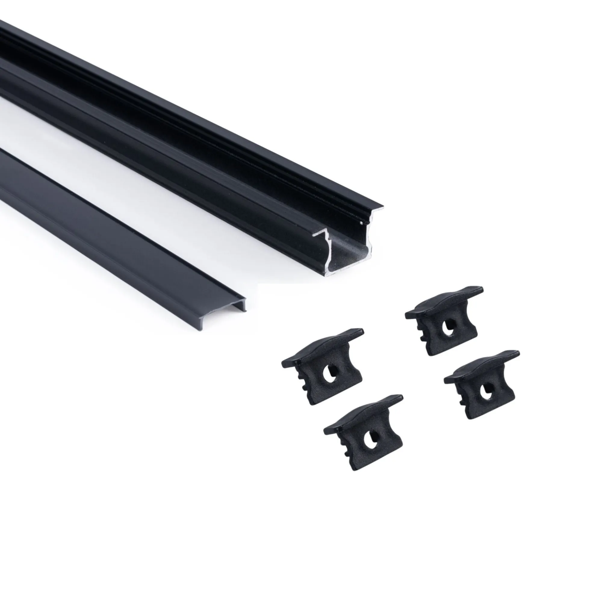 Perfil tira LED empotrable - 25x14mm - Kit completo - 2 metros