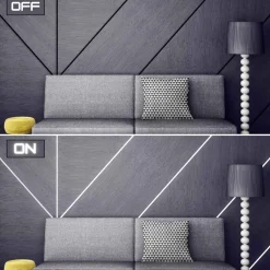 Perfil tira LED empotrable - 25x14mm - Kit completo - 2 metros