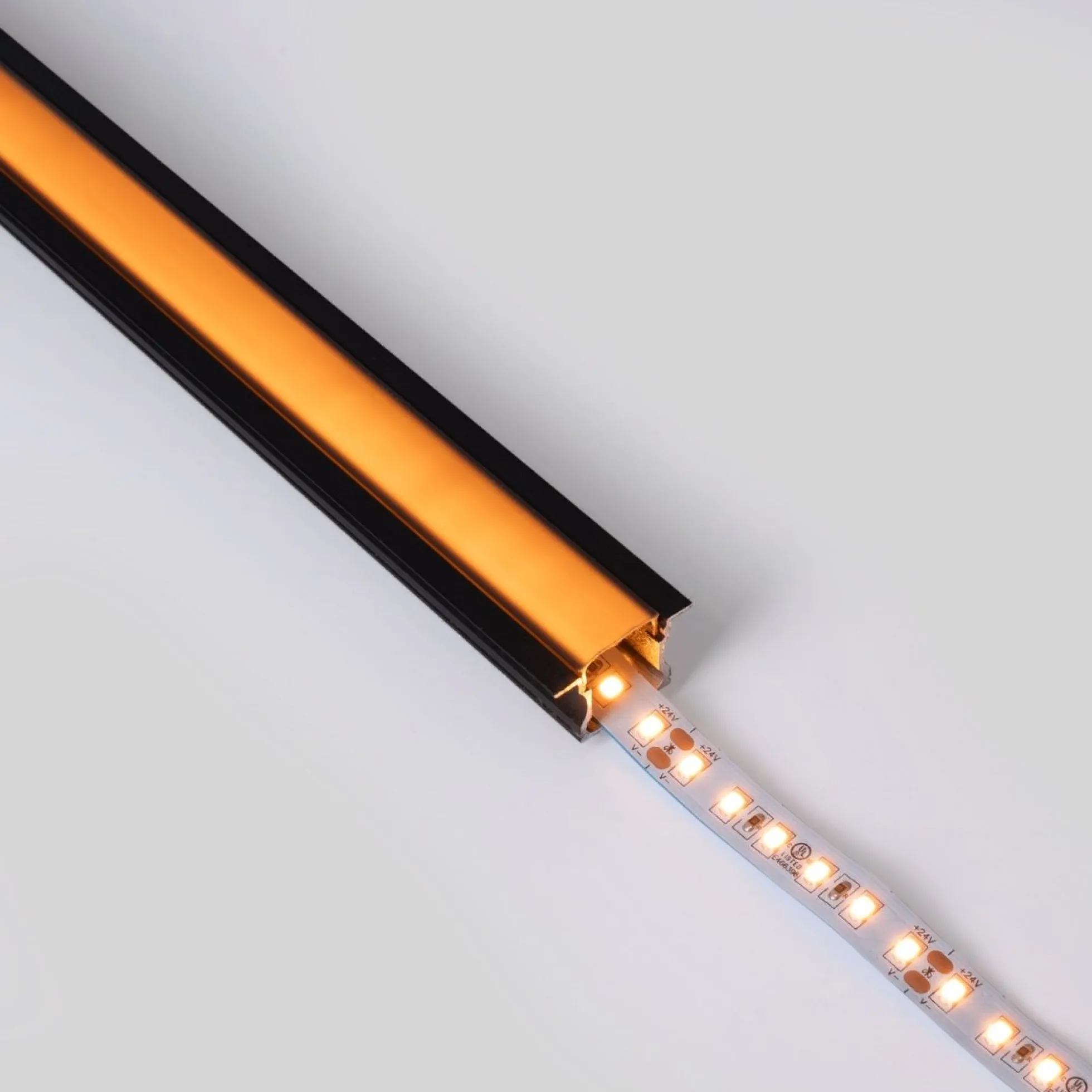 Perfil tira LED empotrable - 25x14mm - Kit completo - 2 metros