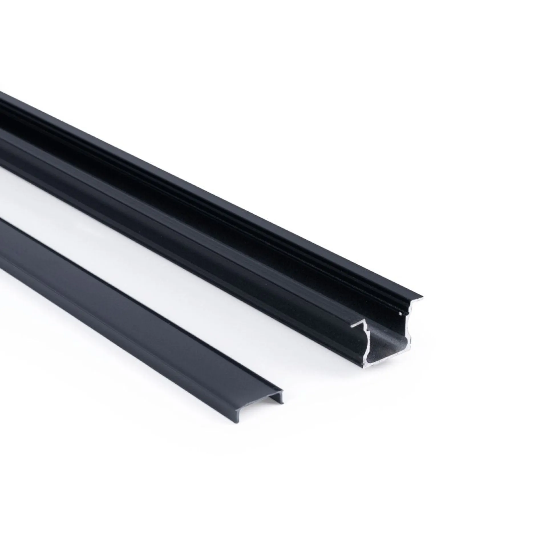 Perfil tira LED empotrable - 25x14mm - Kit completo - 1 metro
