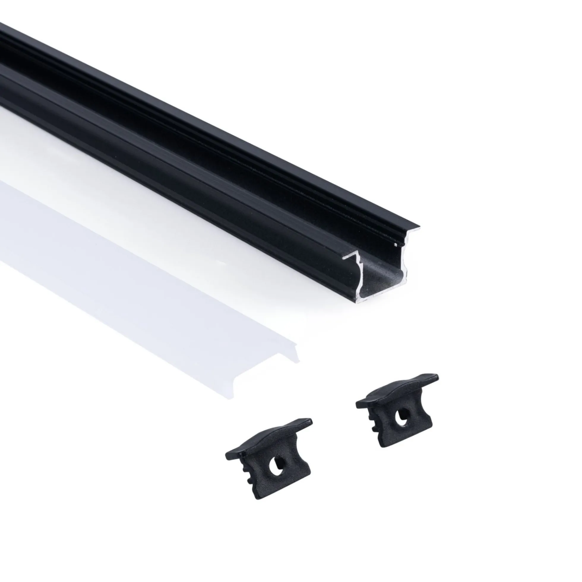 Perfil tira LED empotrable - 25x14mm - Kit completo - 1 metro