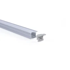 Perfil tira LED empotrable - 25x14mm - Kit completo - 1 metro