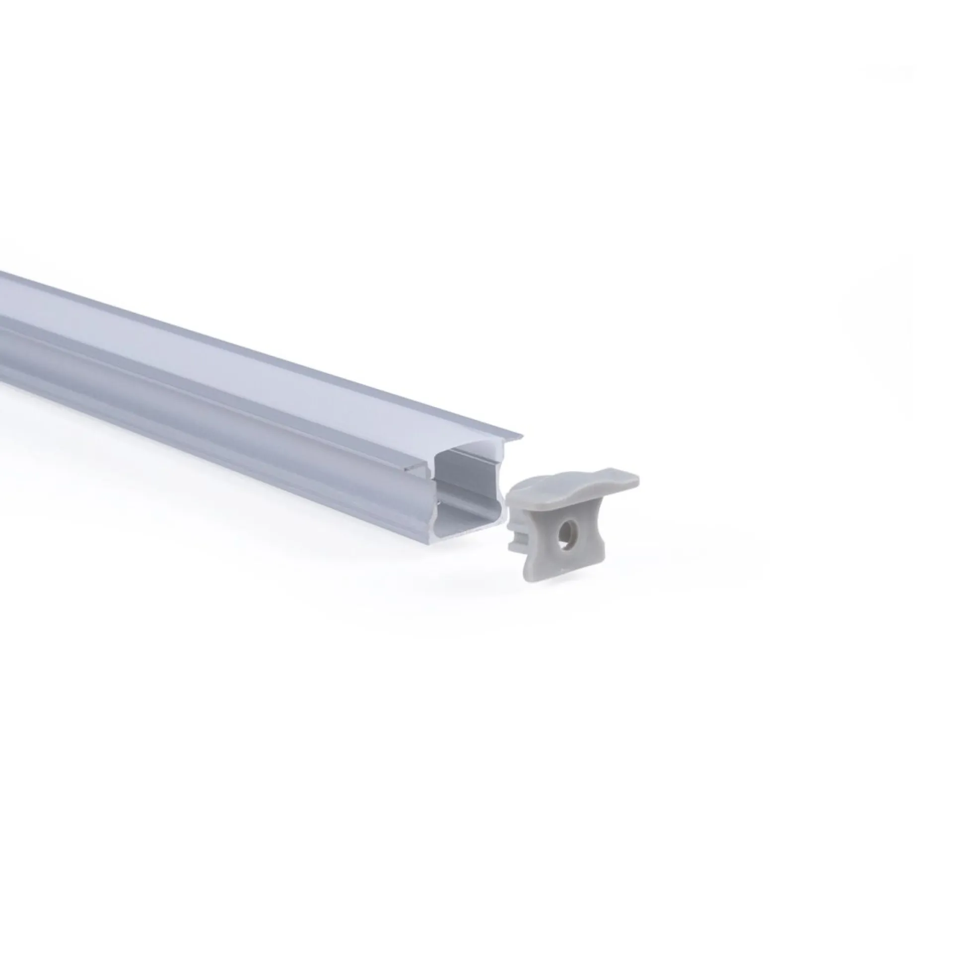 Perfil tira LED empotrable - 25x14mm - Kit completo - 1 metro
