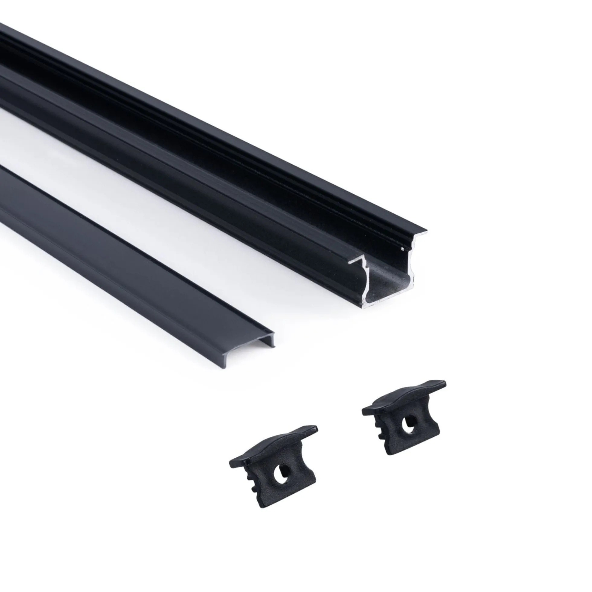 Perfil tira LED empotrable - 25x14mm - Kit completo - 1 metro