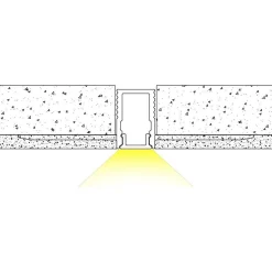 Perfil tira LED integración / trimless - 8x12mm - Con difusor - 2 metros