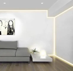 Perfil tira LED integración / trimless - 8x12mm - Con difusor - 2 metros