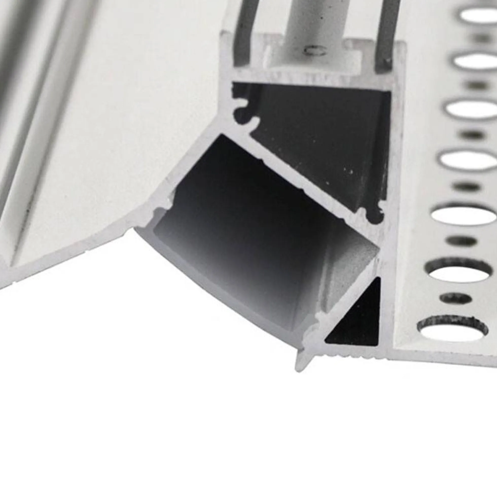 Perfil tira LED integración / trimless esquina - 94 x 34mm - Con difusor - 2 metros