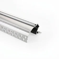 Perfil tira LED integración / trimless de esquina - Efecto bañador - 59 x 72mm - Kit completo - 2 metros