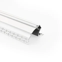 Perfil tira LED integración / trimless de esquina - Efecto bañador - 59 x 72mm - Kit completo - 2 metros