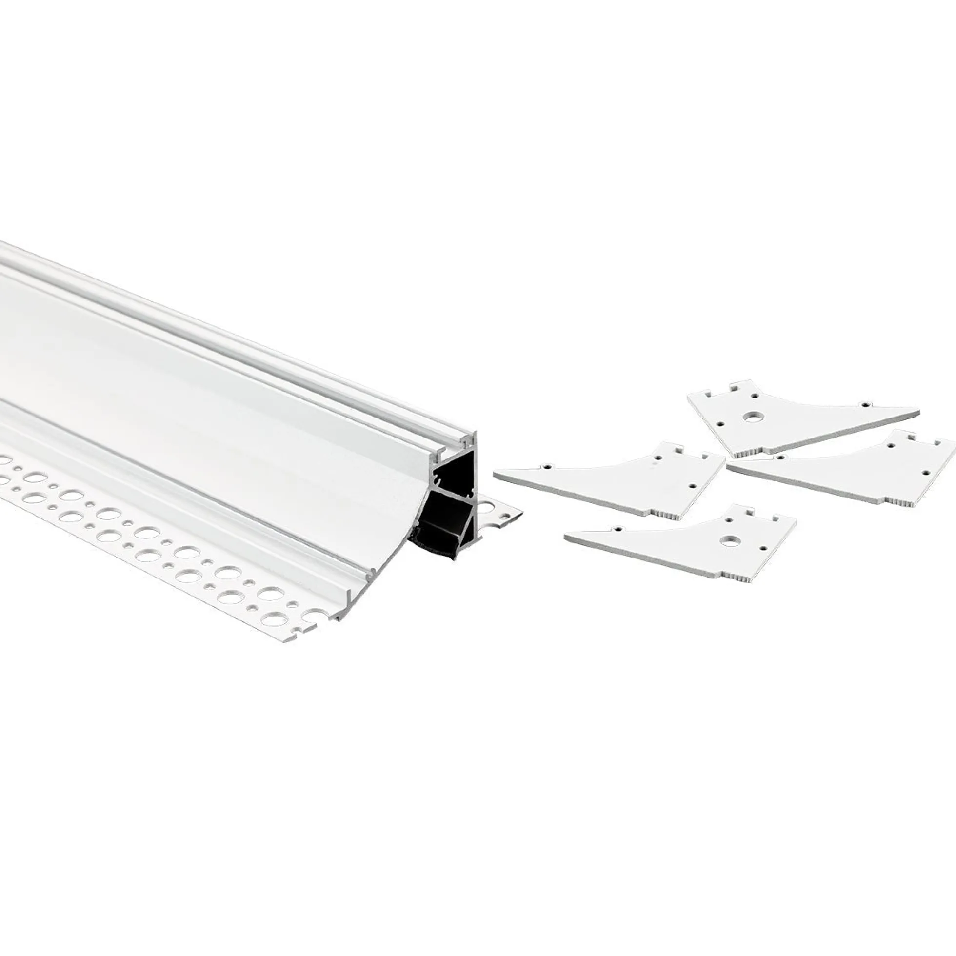 Perfil tira LED integración / trimless esquina - 94 x 34mm - Kit completo - 2 metros