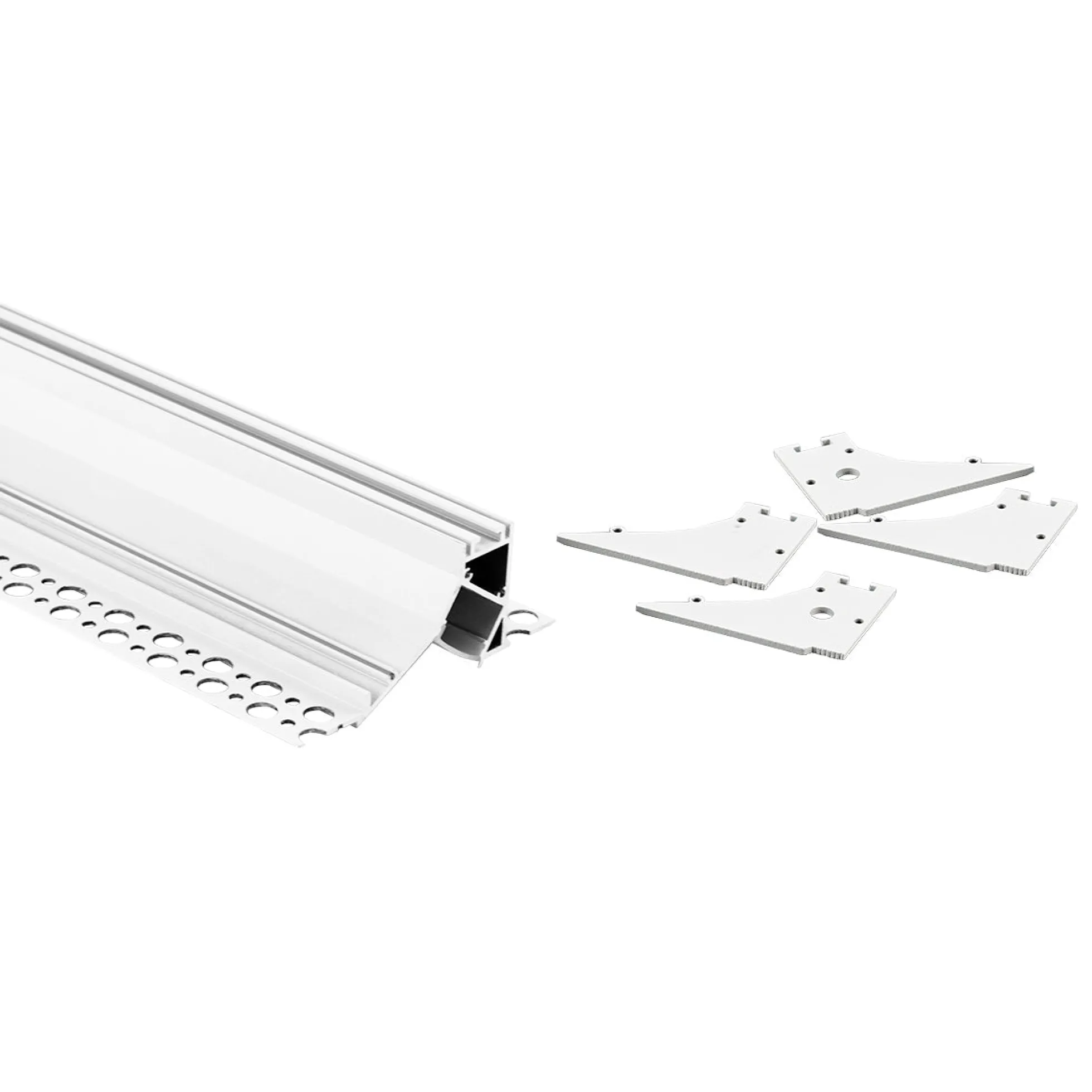 Perfil tira LED integración / trimless esquina - 94 x 34mm - Kit completo - 2 metros