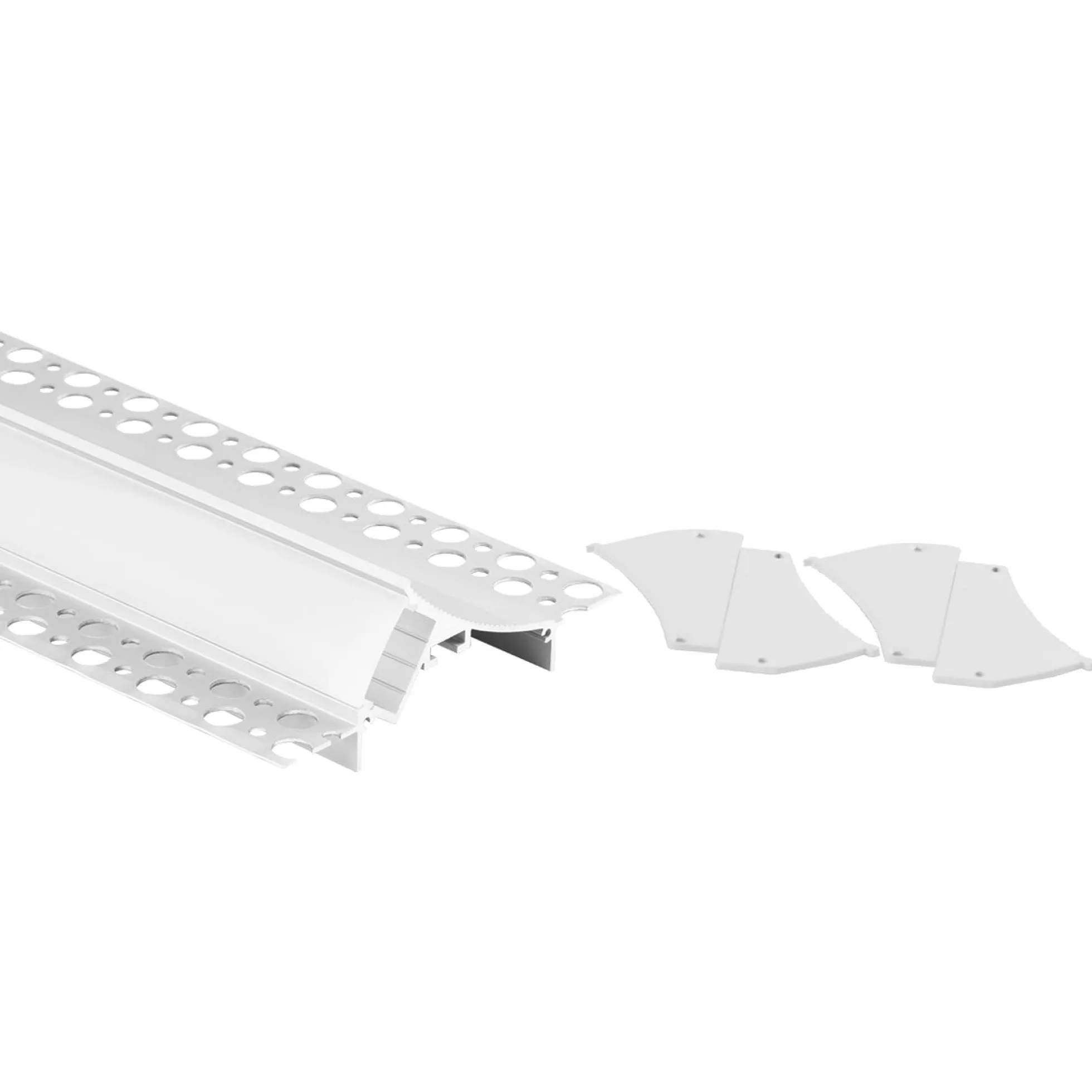 Perfil tira LED integración / trimless esquina - 96 x 35mm - Kit completo - 2 metros