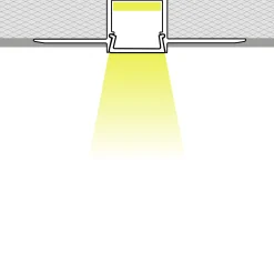 Perfil tira LED integración / trimless - 49x11,5mm - Con difusor - 2 metros