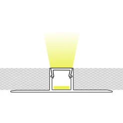 Perfil tira LED integración / trimless con difusor - 55x11,5mm - 2 metros