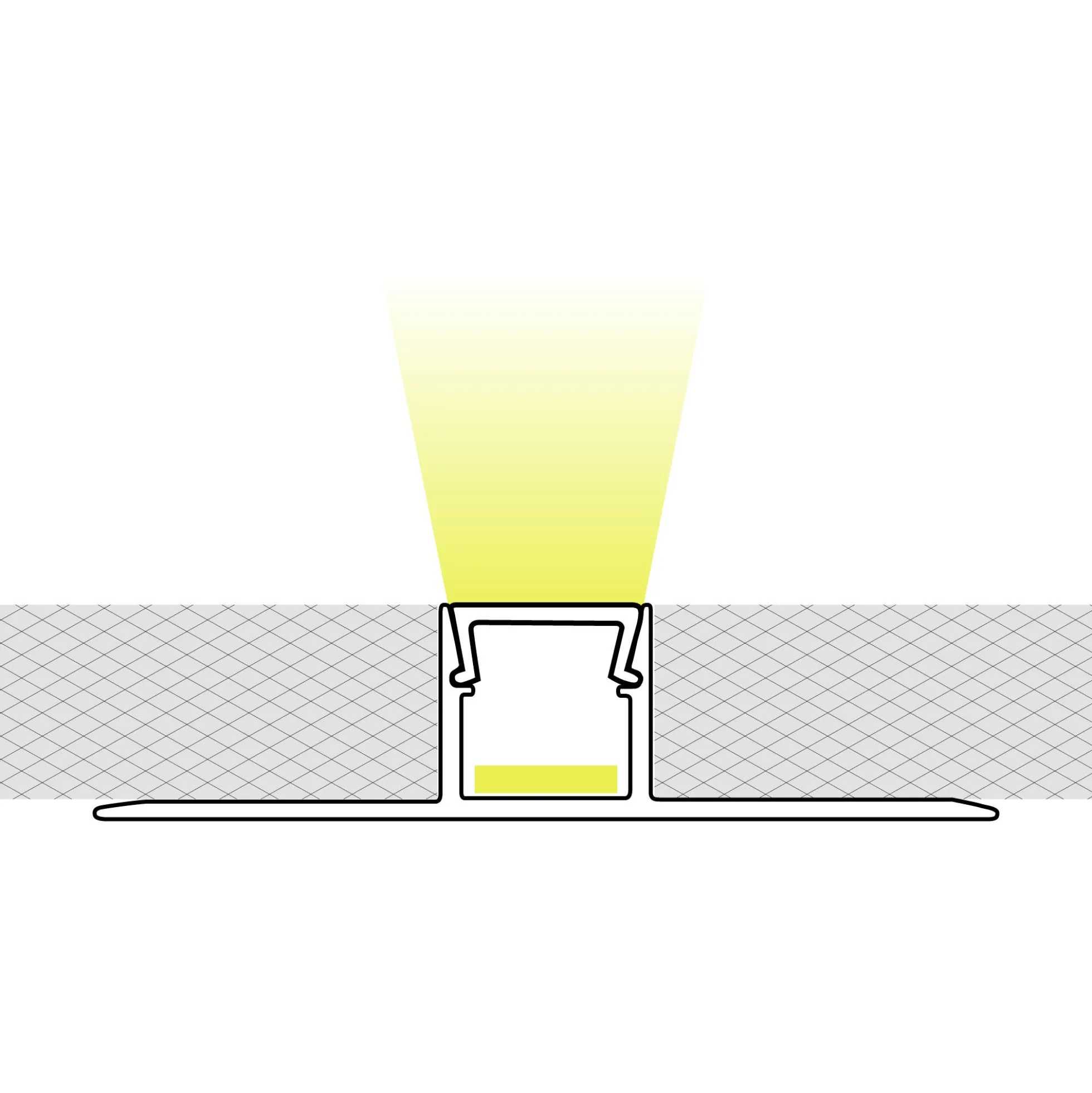 Perfil tira LED integración / trimless con difusor - 55x11,5mm - 2 metros