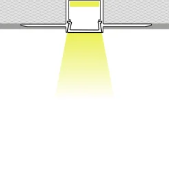 Perfil tira LED integración / trimless - 9x15mm - Con difusor - 2 metros