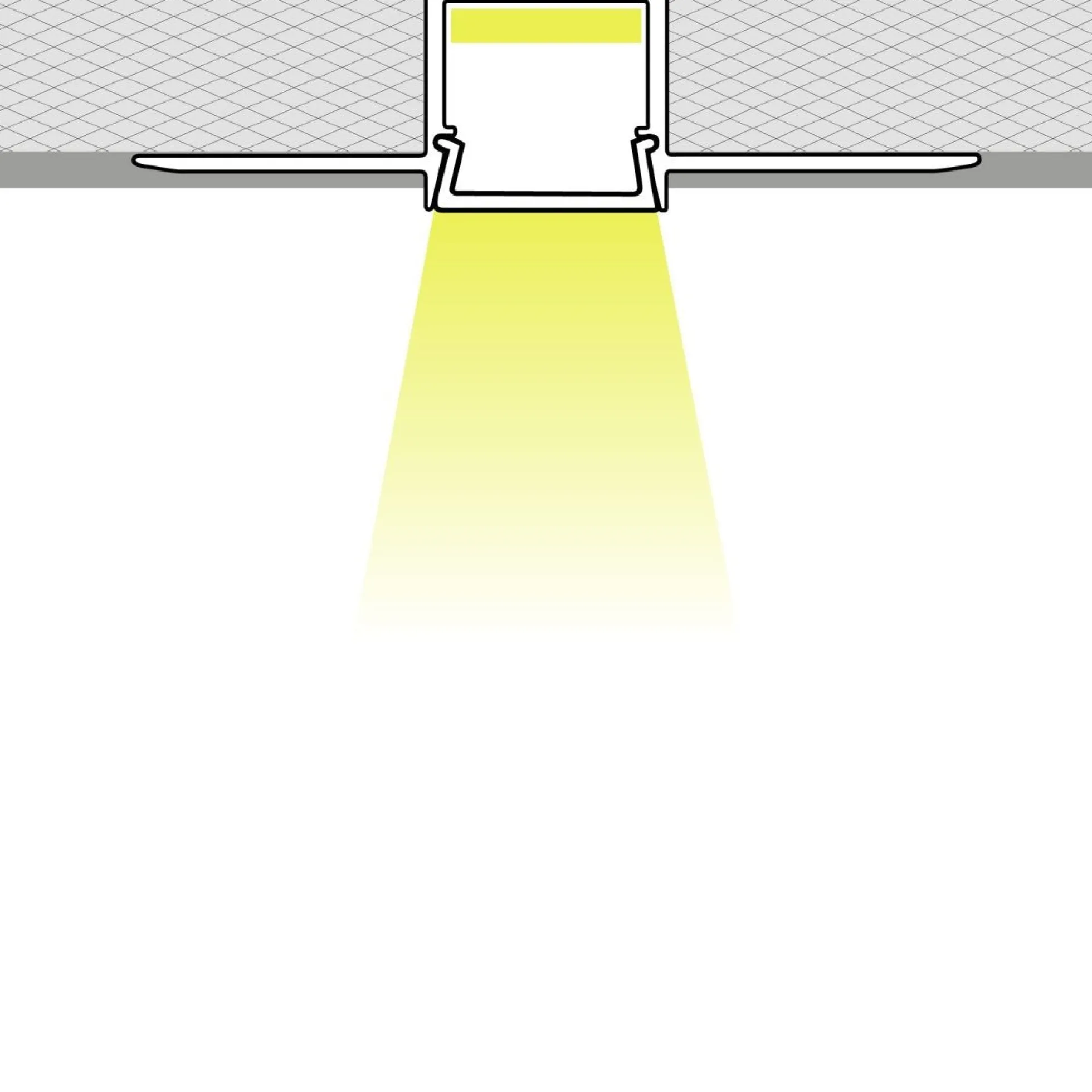 Perfil tira LED integración / trimless - 9x15mm - Con difusor - 2 metros