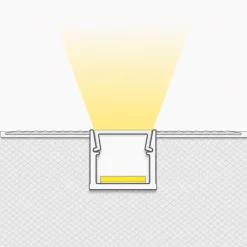 Perfil tira LED integración / trimless - 9x12mm - Con difusor - 2 metros