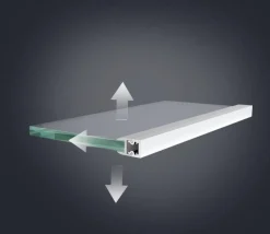 Perfil tira LED para cristal y estante - 25x14mm - 2metros