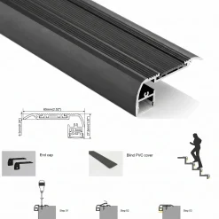 Perfil tira LED para escaleras - 65X27.5mm - 2 metros