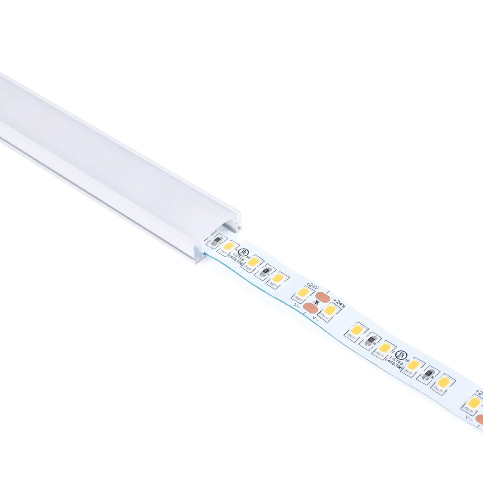 Perfil tira LED superficie - 17x8mm - Kit completo - 1 metro