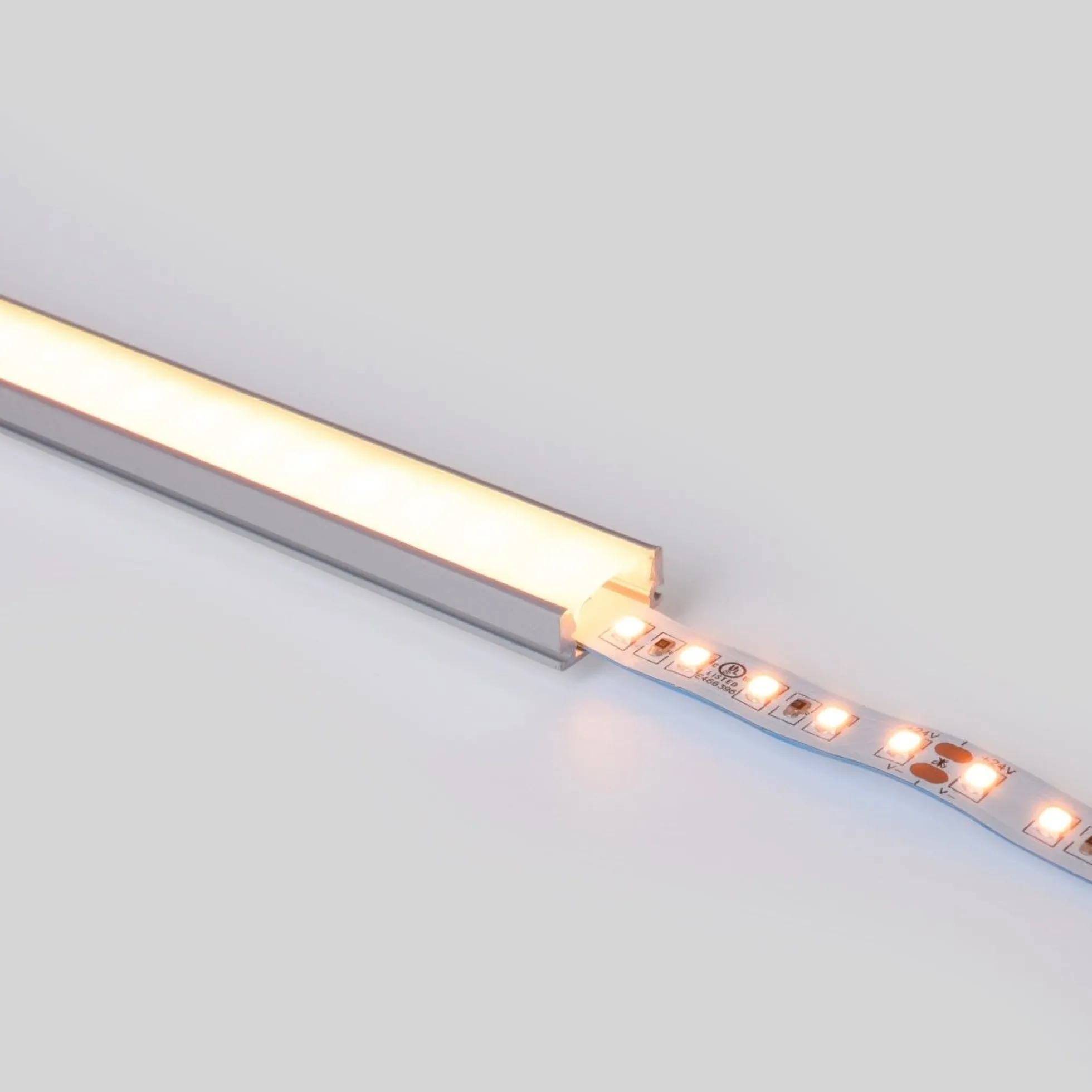 Perfil tira LED superficie - 17x8mm - Kit completo - 1 metro