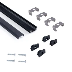 Perfil tira LED superficie - 17x8mm - Kit completo - 2 metros