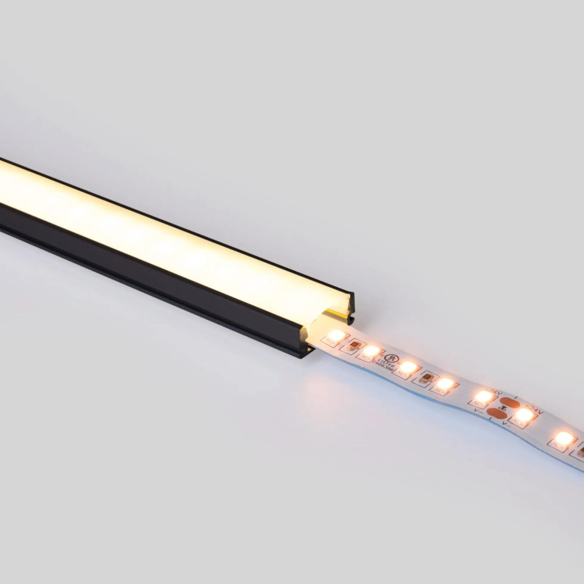 Perfil tira LED superficie - 17x8mm - Kit completo - 2 metros