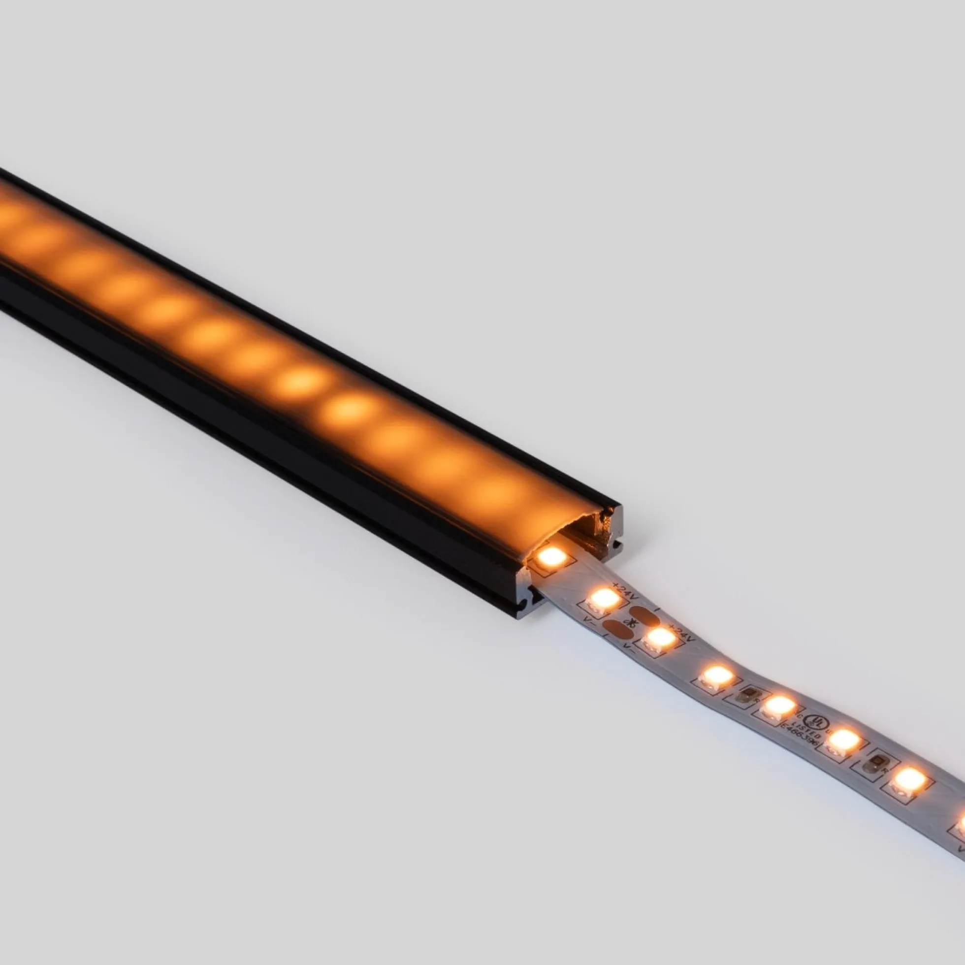 Perfil tira LED superficie - 17x8mm - Kit completo - 2 metros