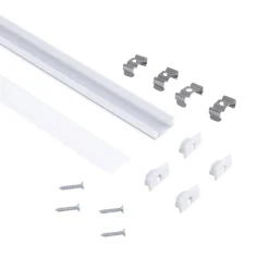 Perfil tira LED superficie - 17x8mm - Kit completo - 2 metros