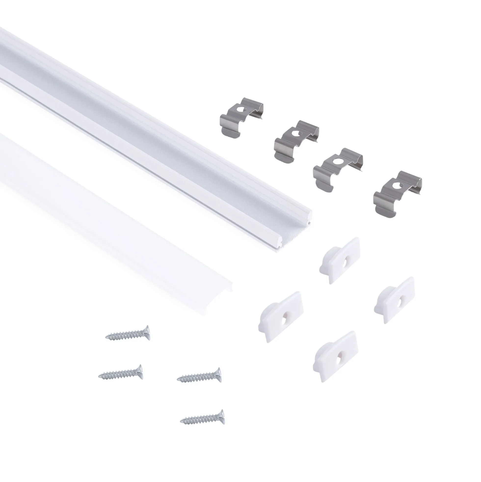 Perfil tira LED superficie - 17x8mm - Kit completo - 2 metros