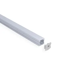 Perfil tira LED superficie - 17x14mm - Kit completo - 1 metro