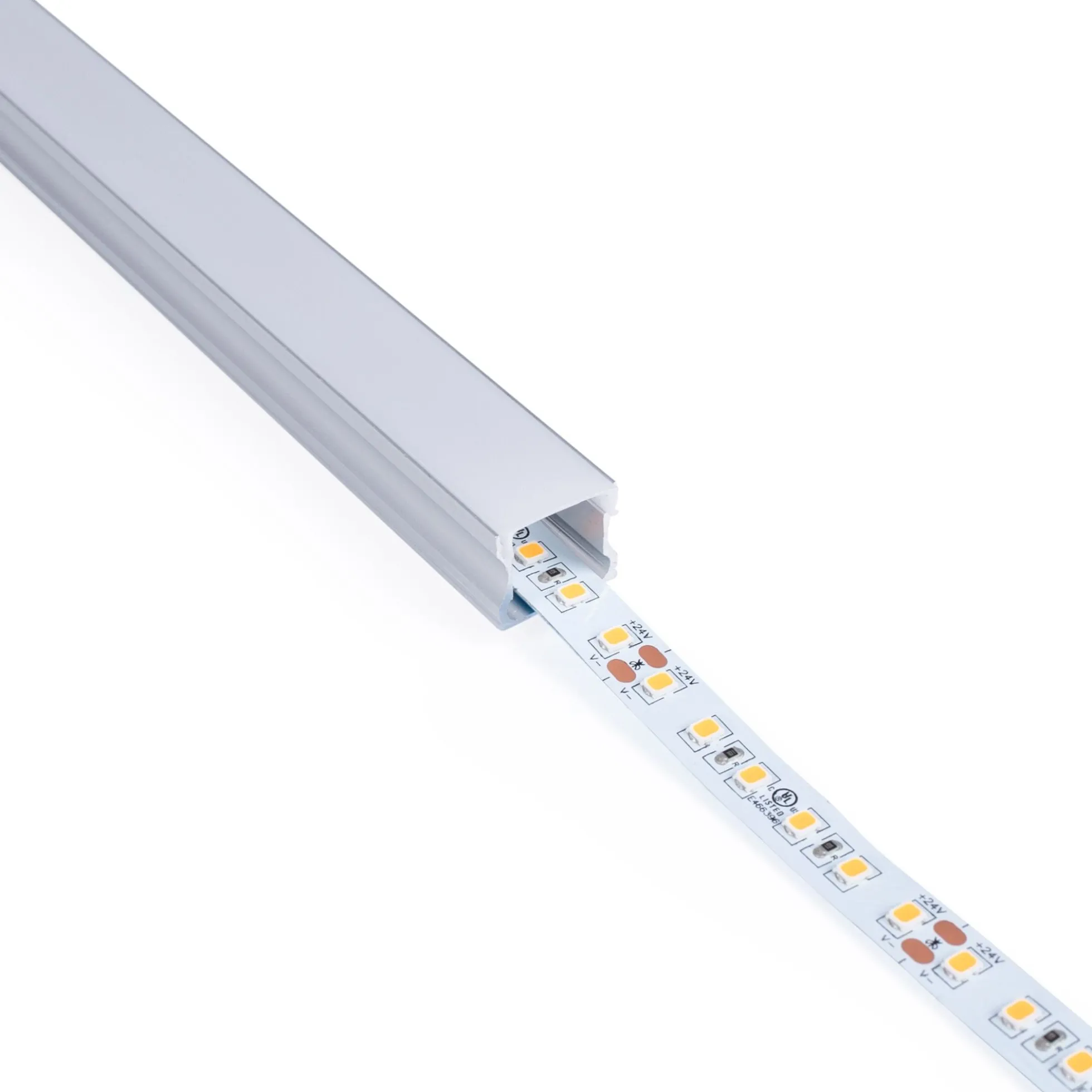 Perfil tira LED superficie - 17x14mm - Kit completo - 1 metro