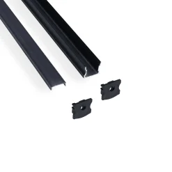 Perfil tira LED superficie - 17x14mm - Kit completo - 1 metro