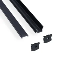 Perfil tira LED superficie - 17x14mm - Kit completo - 1 metro