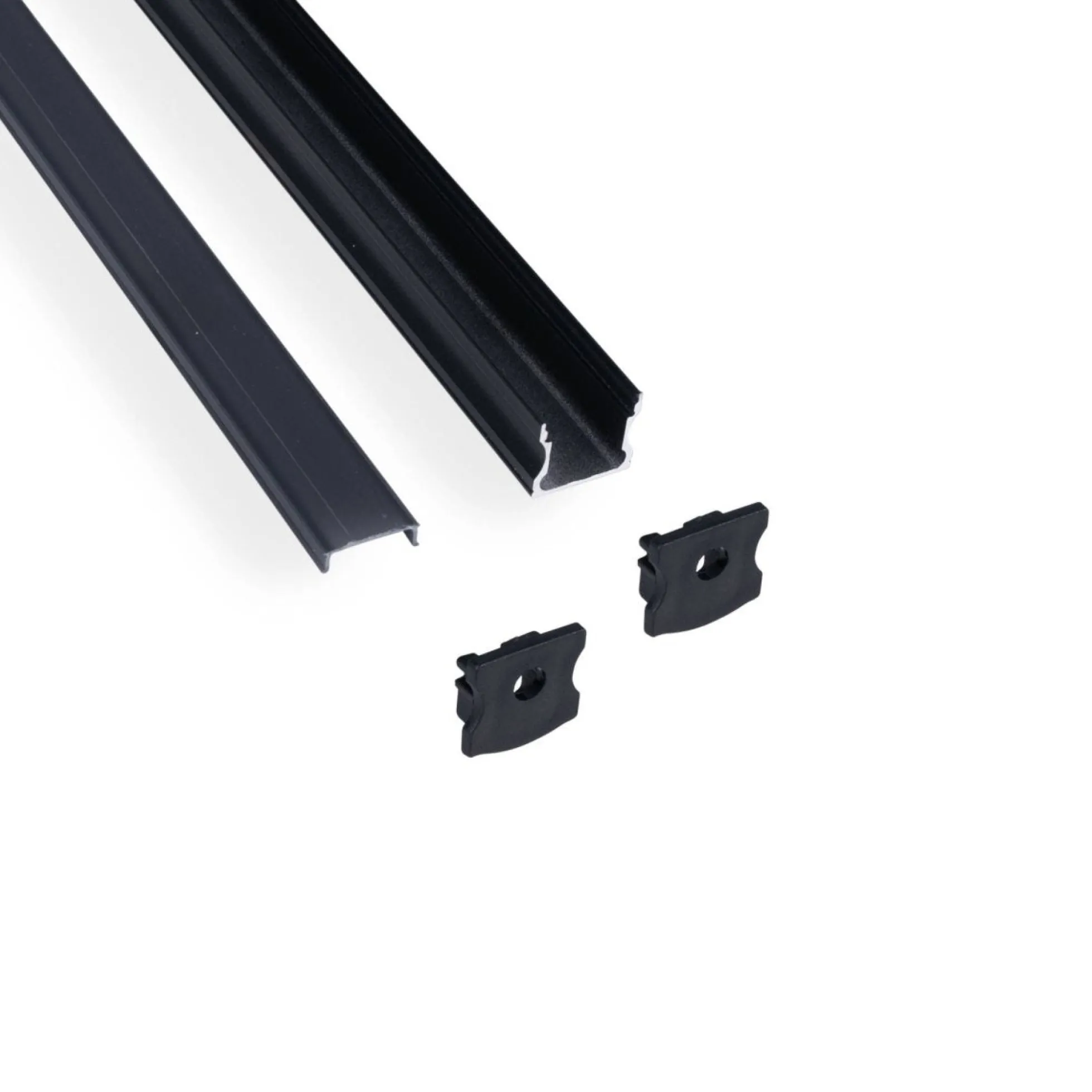 Perfil tira LED superficie - 17x14mm - Kit completo - 1 metro