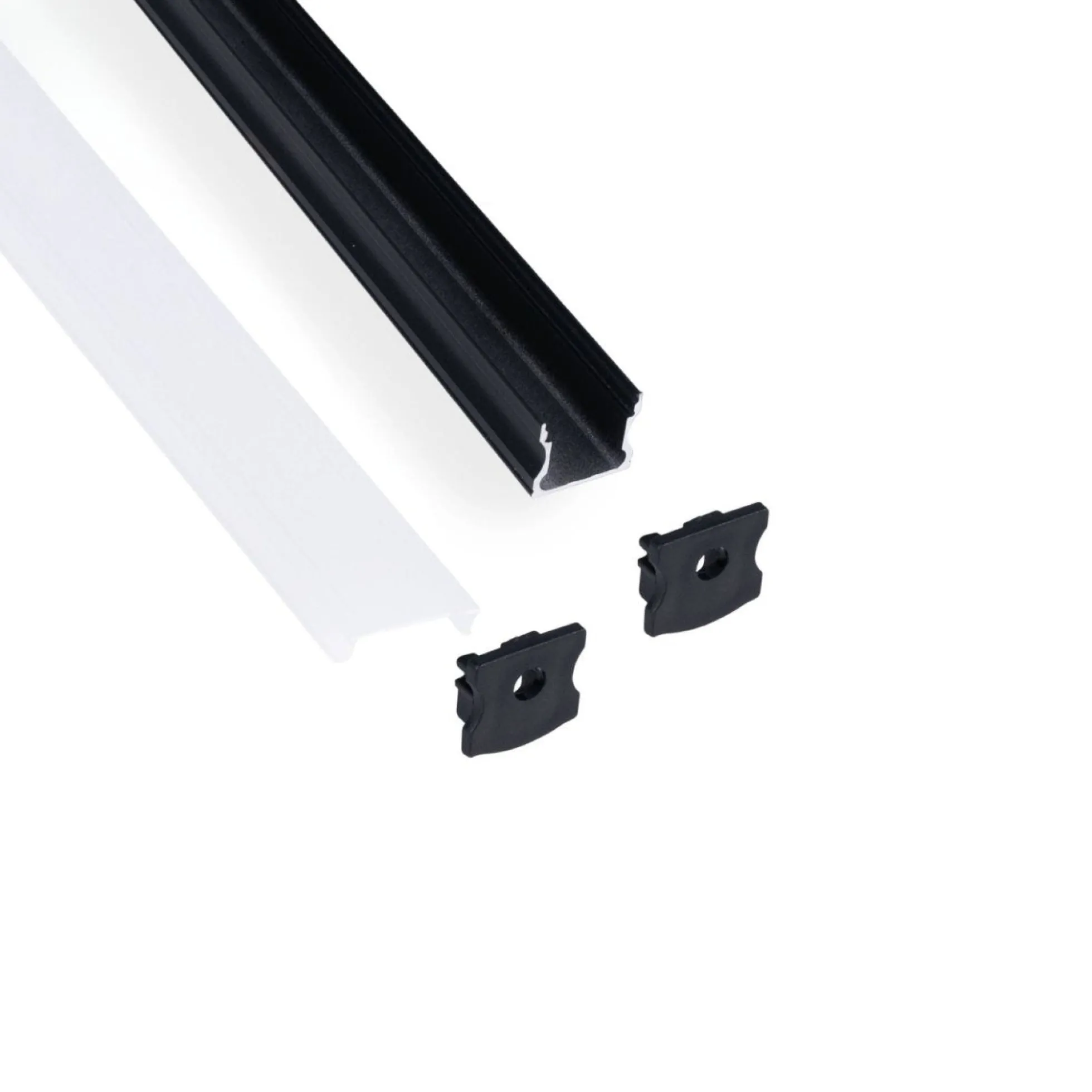 Perfil tira LED superficie - 17x14mm - Kit completo - 1 metro