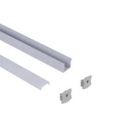 Perfil tira LED superficie - 17x14mm - Kit completo - 1 metro