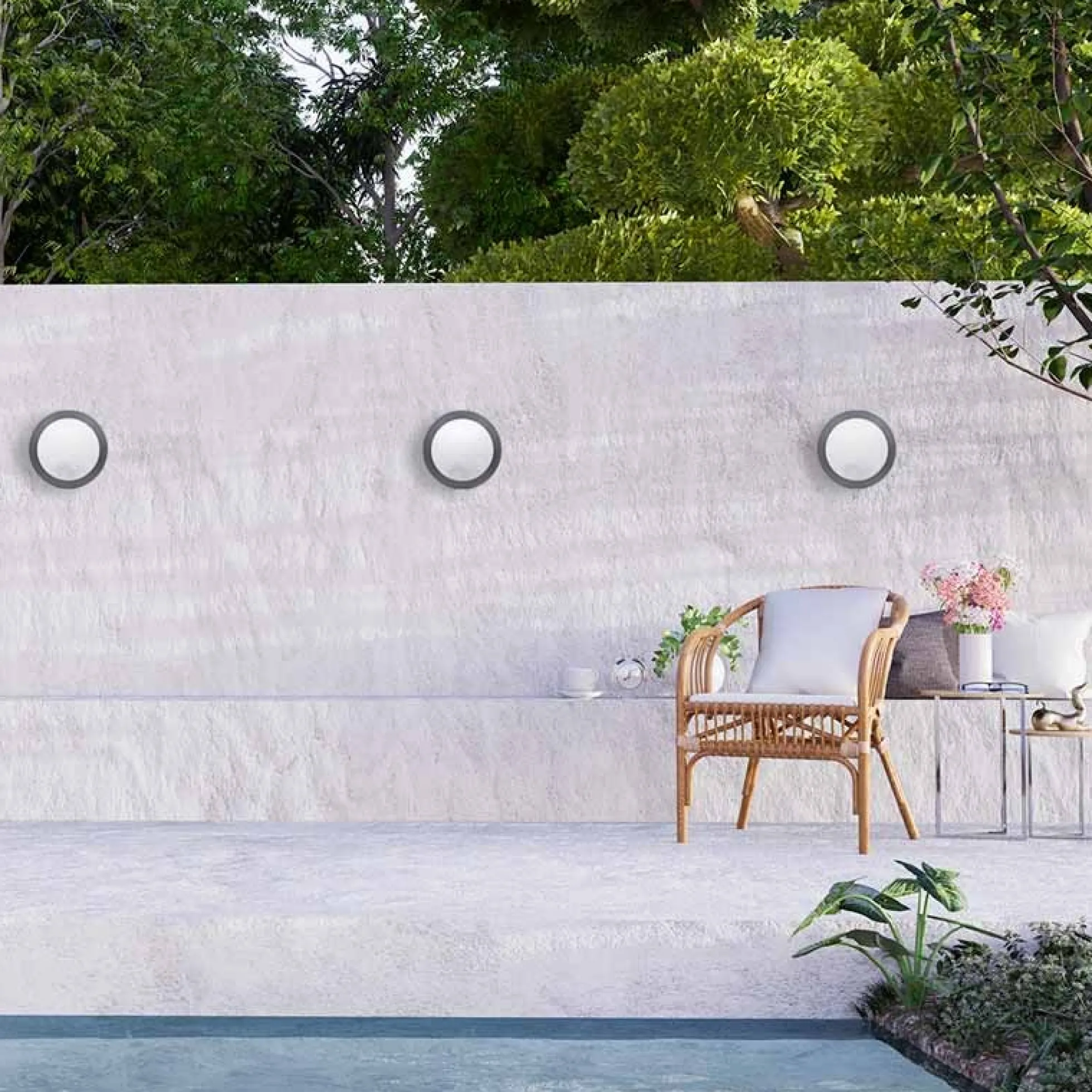 Plafón de exterior estanco de pared o techo FUMAGALLI BERTA E27 IP66