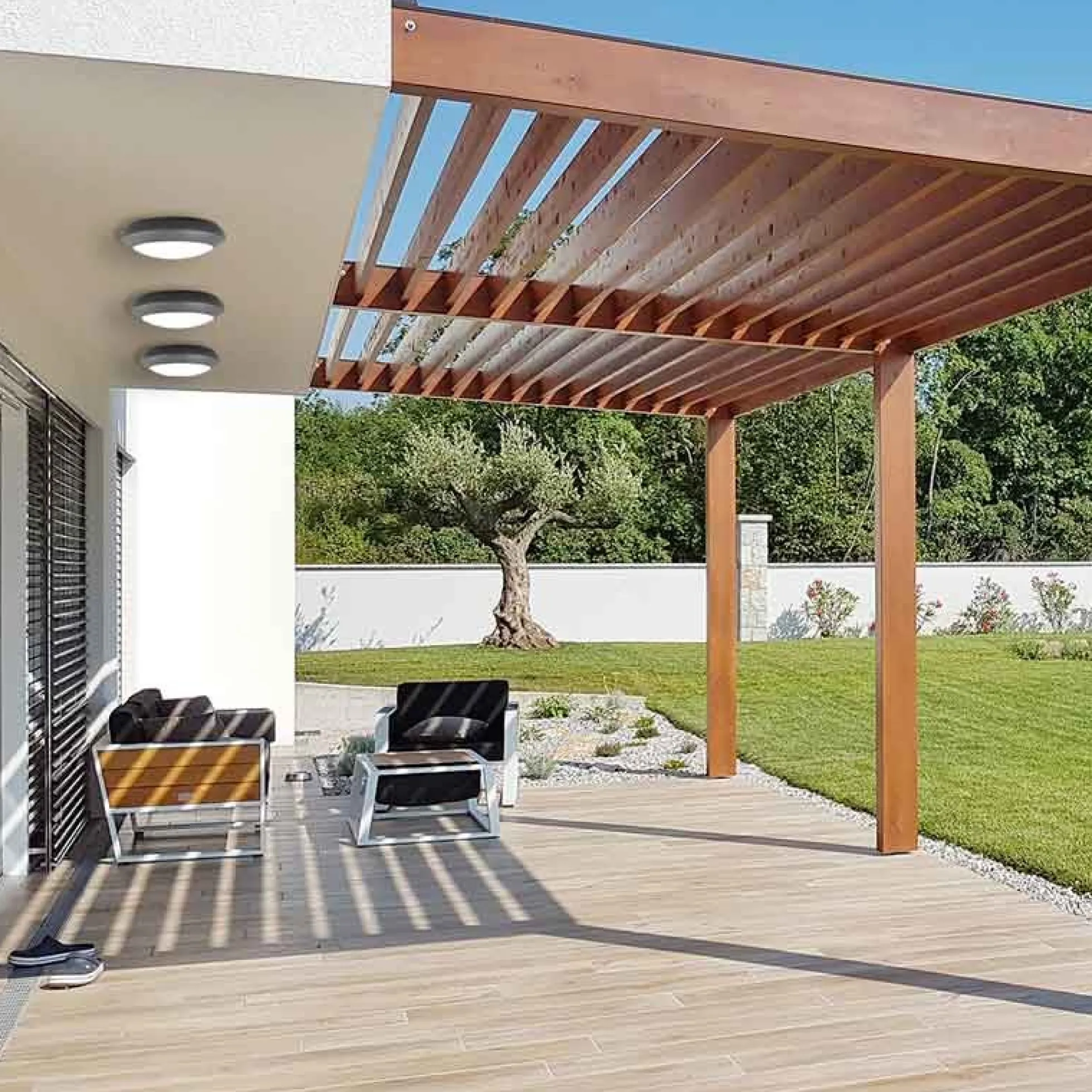 Plafón de exterior estanco de pared o techo FUMAGALLI BERTA E27 IP66