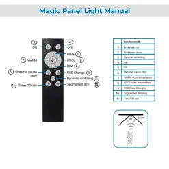Plafón de techo LED Backlight - 60x60cm - 36W - CCT + RGB IC - Con mando a distancia