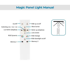 Plafón de techo LED Backlight - 60x30cm - 22W - CCT + 2RGB - Retroiluminado