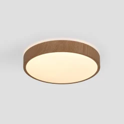 Plafón de techo LED CCT - 24W - Color madera - Ø40cm