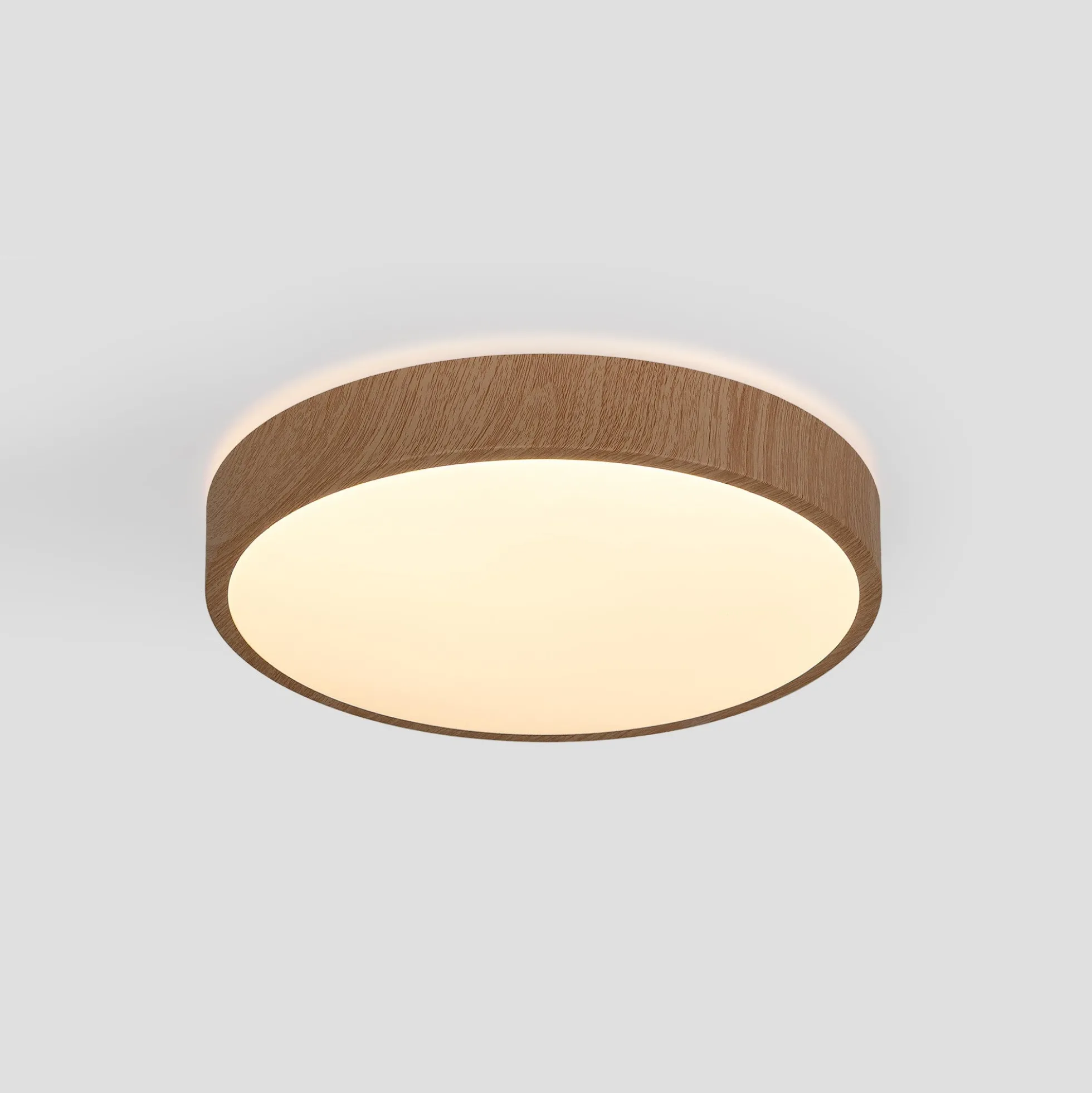 Plafón de techo LED CCT - 24W - Color madera - Ø40cm