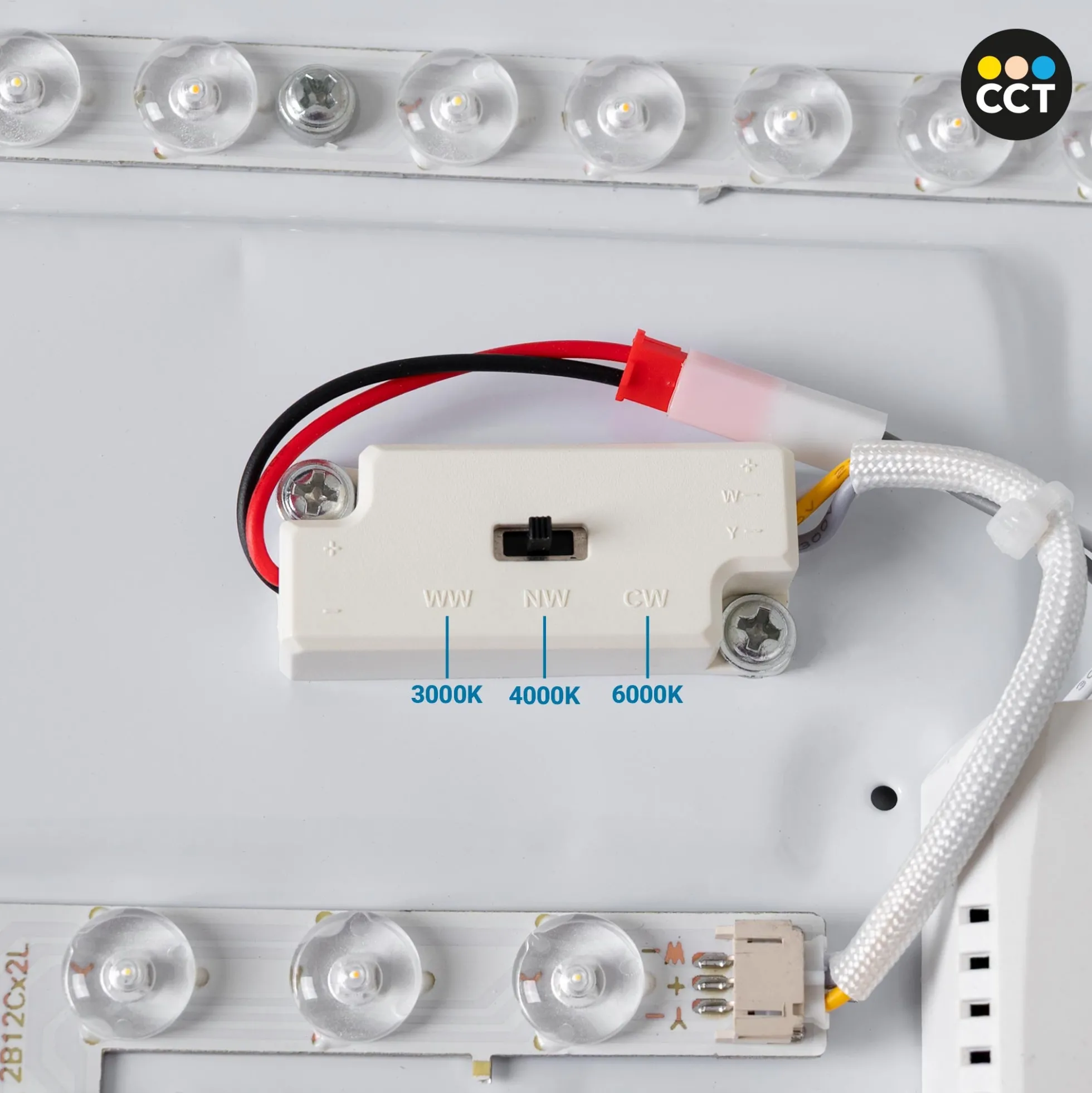 Plafón de techo LED CCT - 24W - Color madera - Ø40cm
