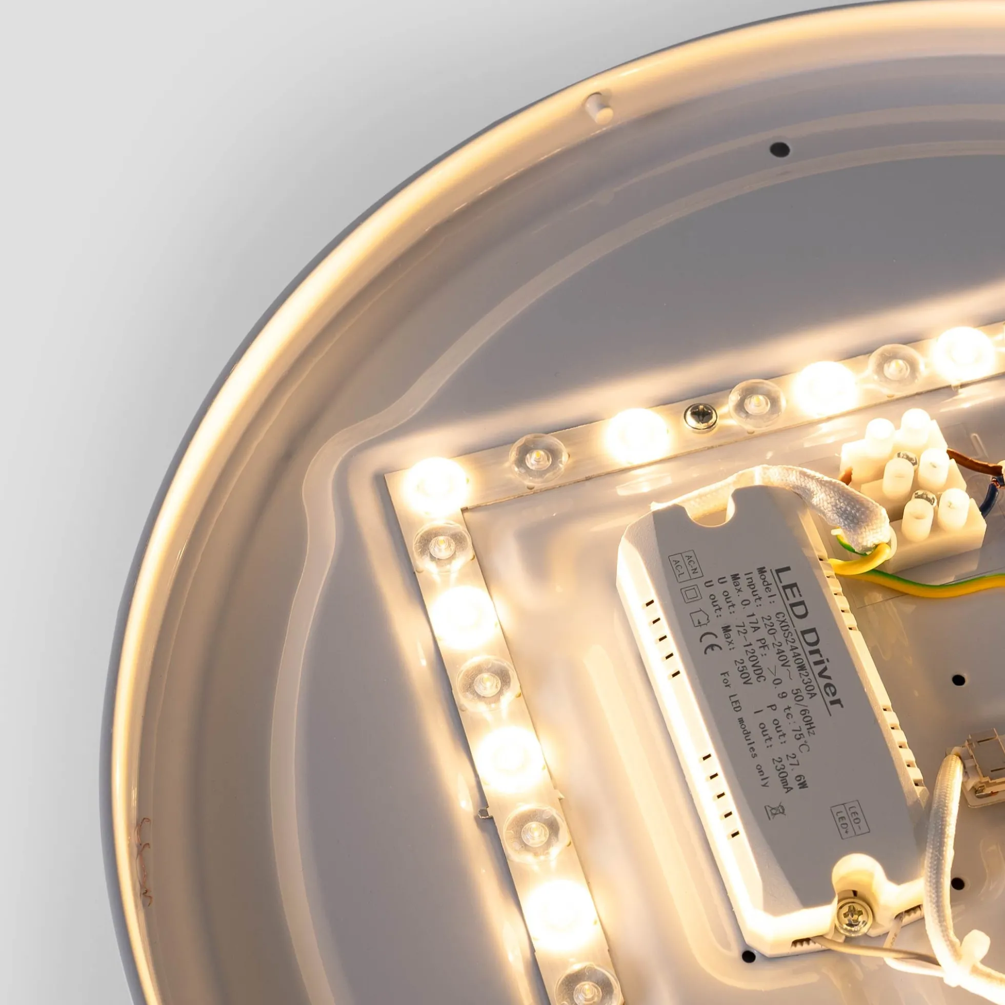 Plafón de techo LED CCT - 24W - Color madera - Ø40cm