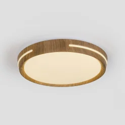Plafón de techo LED CCT - 24W - Efecto lateral - Color madera Ø40cm