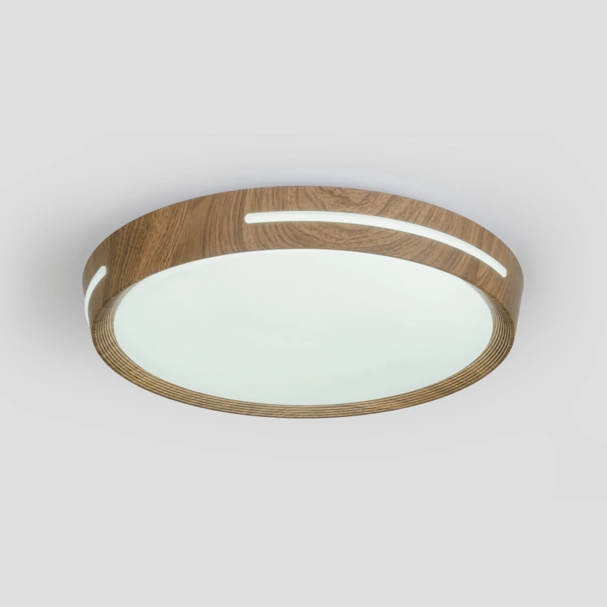 Plafón de techo LED CCT - 24W - Efecto lateral - Color madera Ø40cm