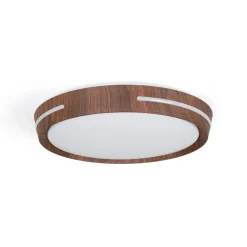 Plafón de techo LED CCT - 24W - Efecto lateral - Color madera Ø40cm