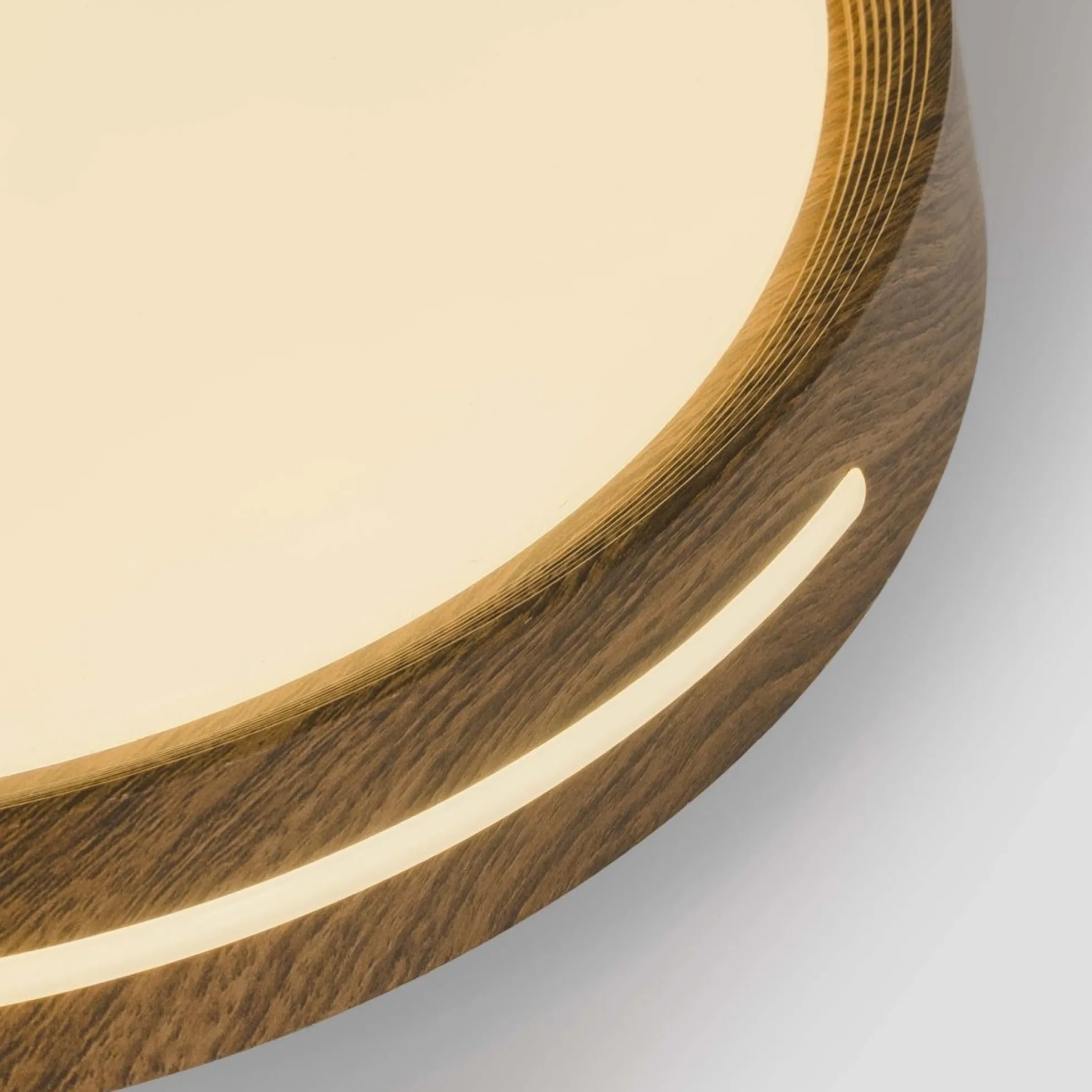 Plafón de techo LED CCT - 24W - Efecto lateral - Color madera Ø40cm